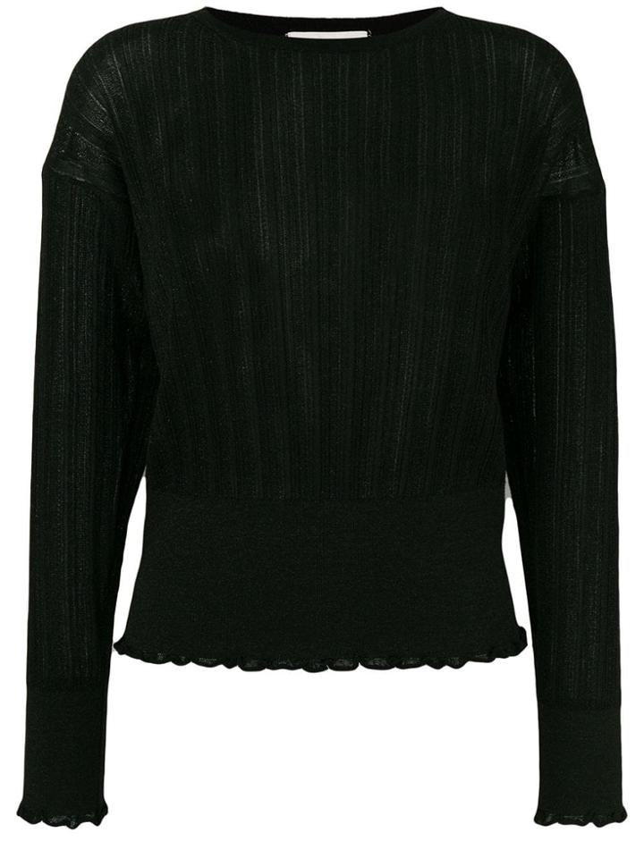 L'autre Chose Striped Sweater - Black