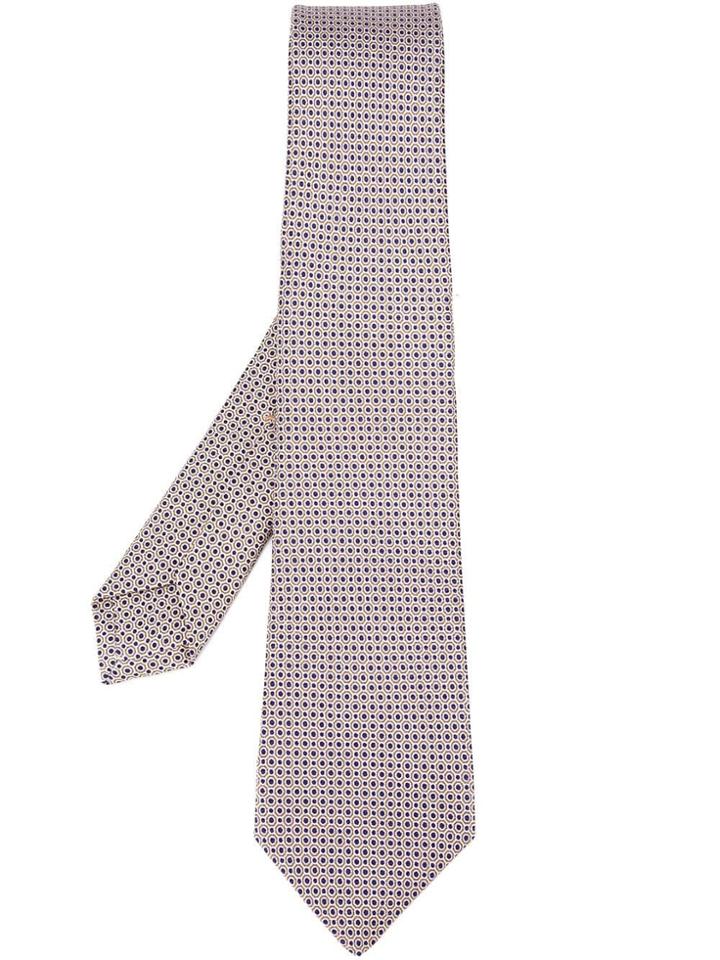 Kiton Circle Pattern Tie - Grey