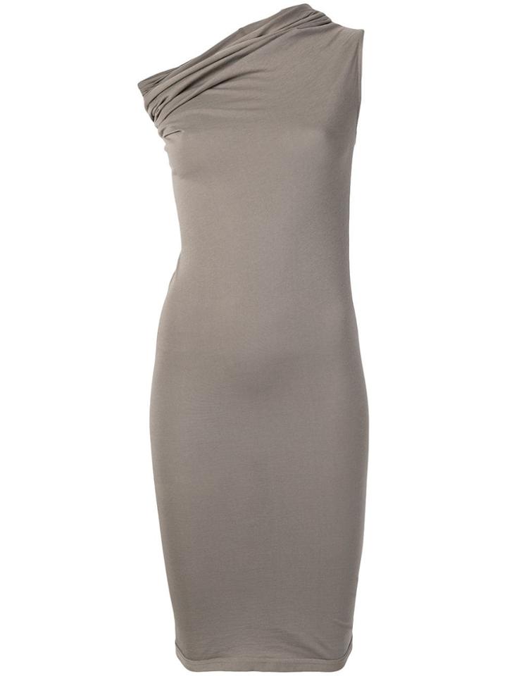 Rick Owens Drkshdw Fitted One-shoulder Dress - Grey
