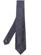 Giorgio Armani Woven Pattern Tie - Blue