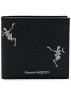 Alexander Mcqueen Studded Skull Billfold Wallet - Black