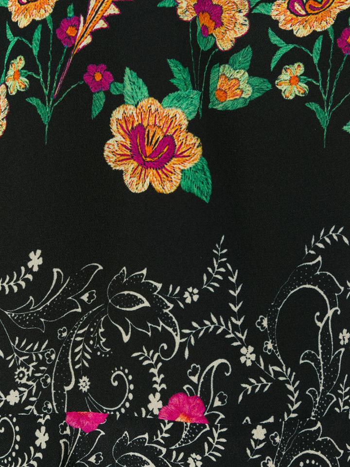 Etro - Floral Embroidered Blouse - Women - Silk/cotton/polyester/viscose - 44, Black, Silk/cotton/polyester/viscose