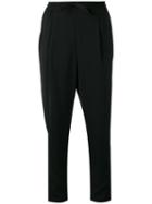 Sonia By Sonia Rykiel - Drawstring Cropped Trousers - Women - Polyester - 36, Black, Polyester