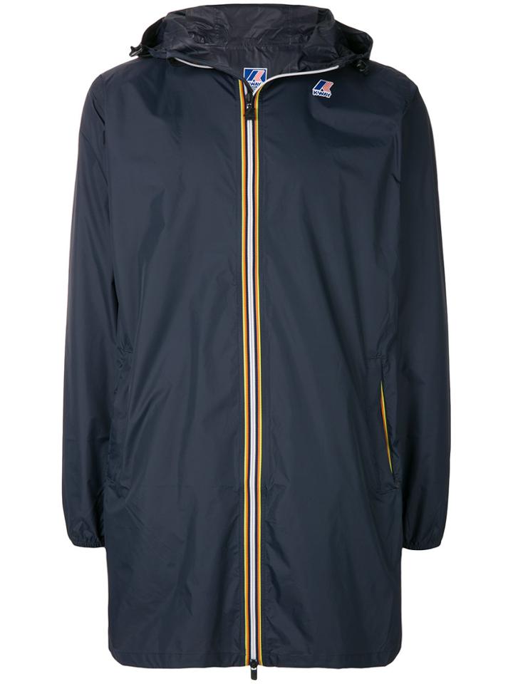 K-way Contrast Zip Parka - Blue