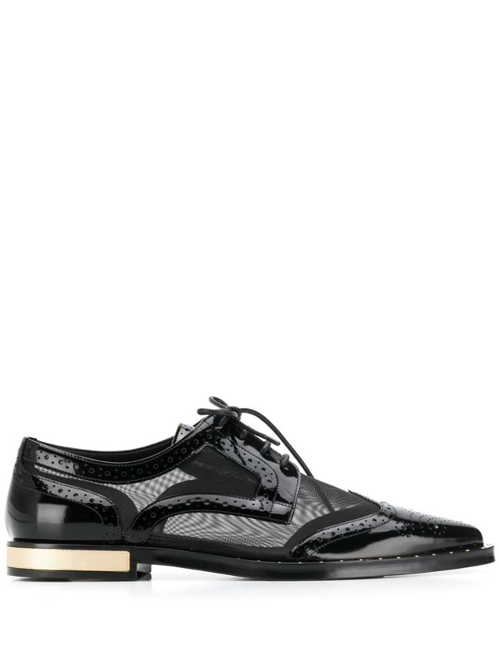 Dolce & Gabbana Brogue Detail Derby Shoes - Black