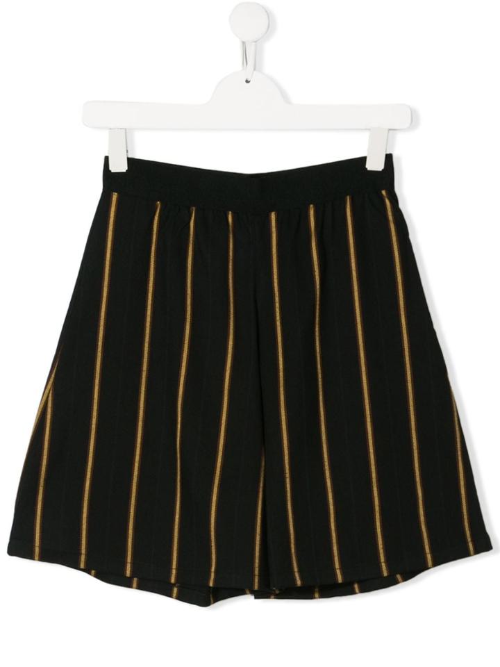 Mariuccia Milano Kids Teen Wide Leg Cropped Trousers - Black