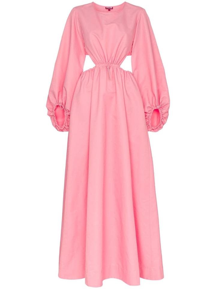 Staud Ivy Cutout Maxi Dress - Pink