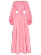 Staud Ivy Cutout Maxi Dress - Pink