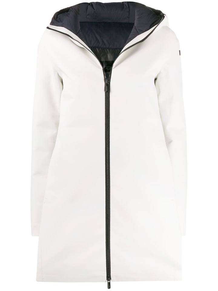 Rrd Boxy Fit Hooded Coat - White