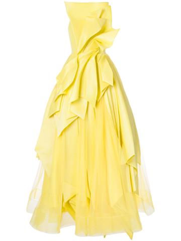 Isabel Sanchis Panare Apois Dress, Size: 38, Yellow/orange, Polyimide/viscose/silk