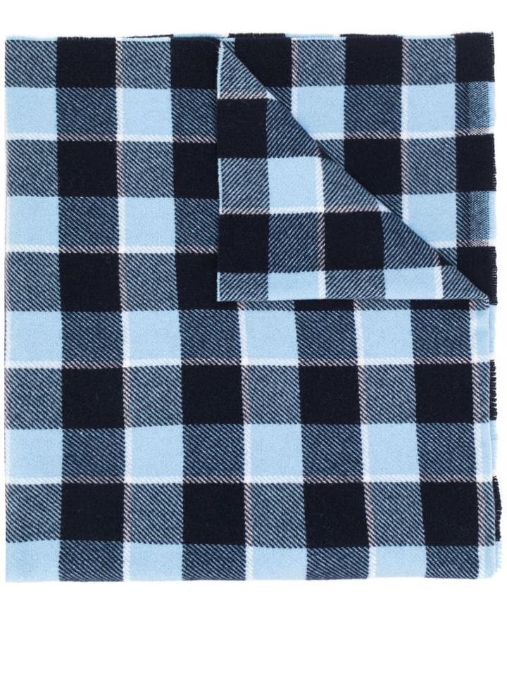 Acne Studios Cassiar Check Scarf - Blue