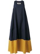 Uma Wang Colour Block Dress, Women's, Size: Medium, Blue, Cotton/silk