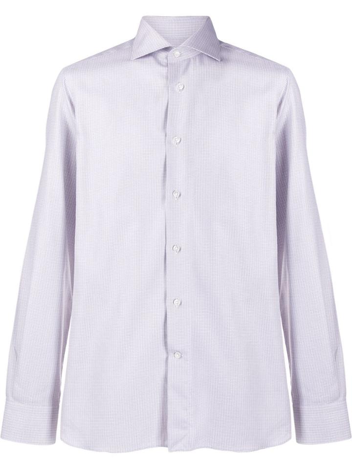 Canali Checked Shirt - White