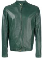 Salvatore Santoro Fitted Leather Jacket - Green