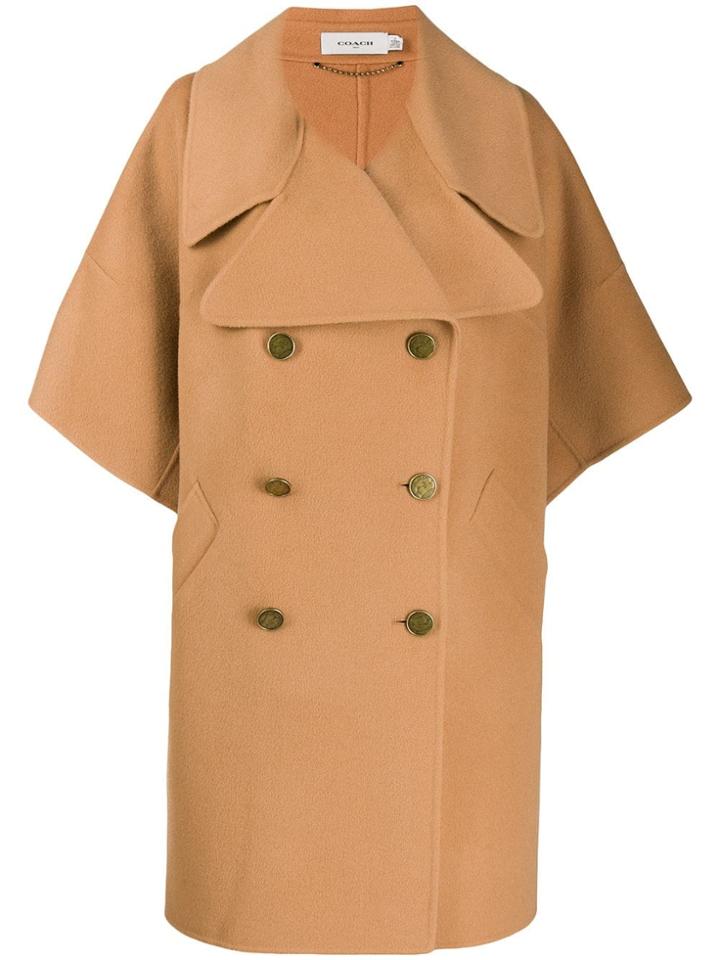 Coach Double-breasted Cape - Brown