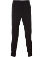 Dolce & Gabbana Gathered Ankle Tailored Trousers, Men's, Size: 50, Black, Virgin Wool
