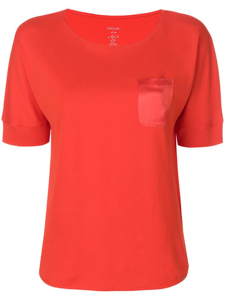 Marc Cain Silk Chest Pocket T-shirt - Red