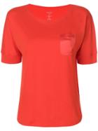Marc Cain Silk Chest Pocket T-shirt - Red