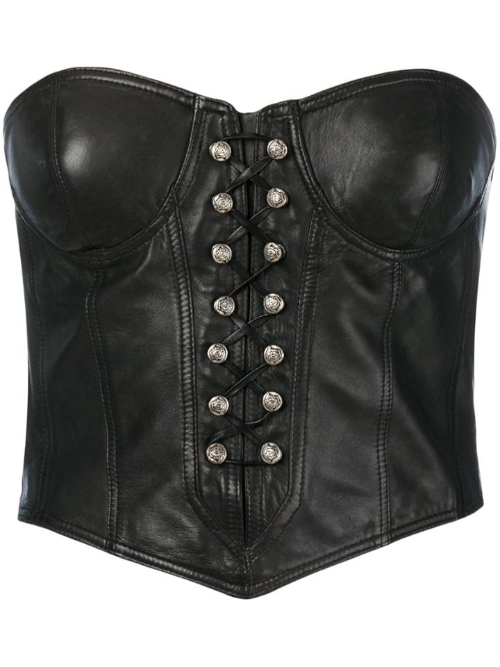 Versace Vintage Bustier Top - Black