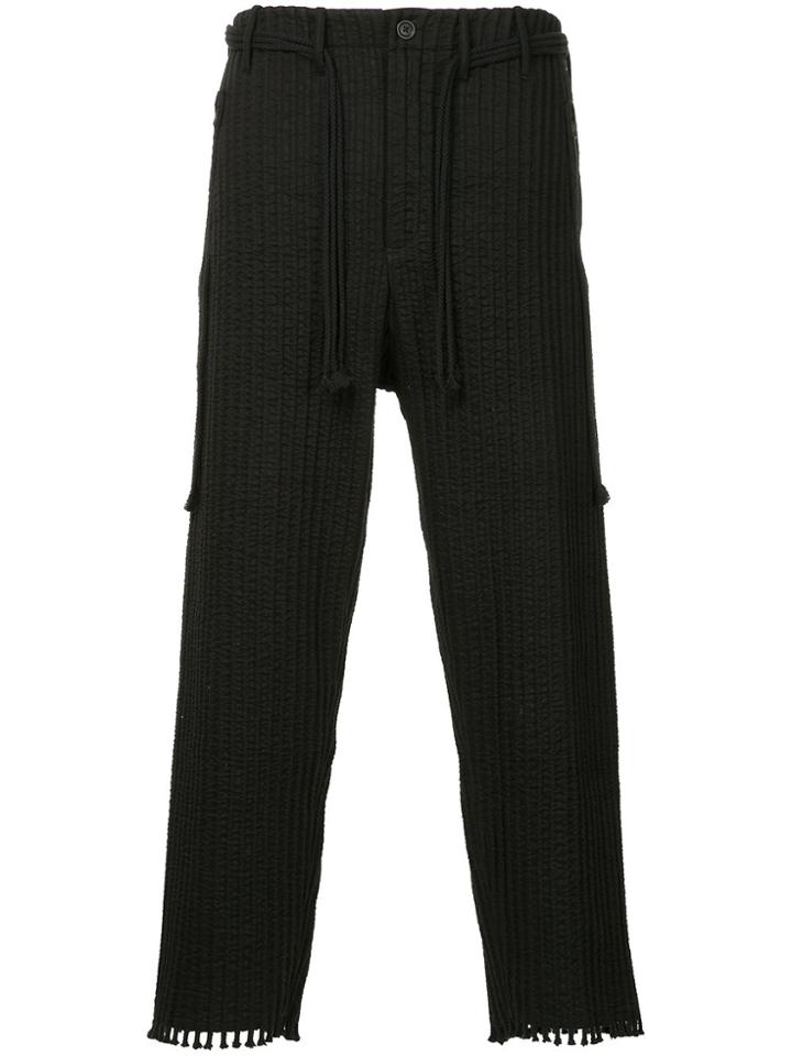 Craig Green Pleated Straight-leg Trousers - Black