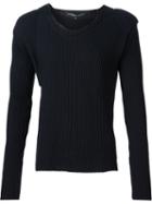 Y / Project Ribbed Asymmetric Two-piece Sweater Set, Men's, Size: Medium, Black, Cotton/acrylic
