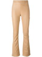 Drome Flared Leather Trousers - Nude & Neutrals