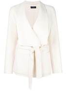 Joseph Belted Jacket, Women's, Size: 40, White, Wool/cashmere