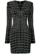 Balmain Rhinestone Embellished Dress - Black
