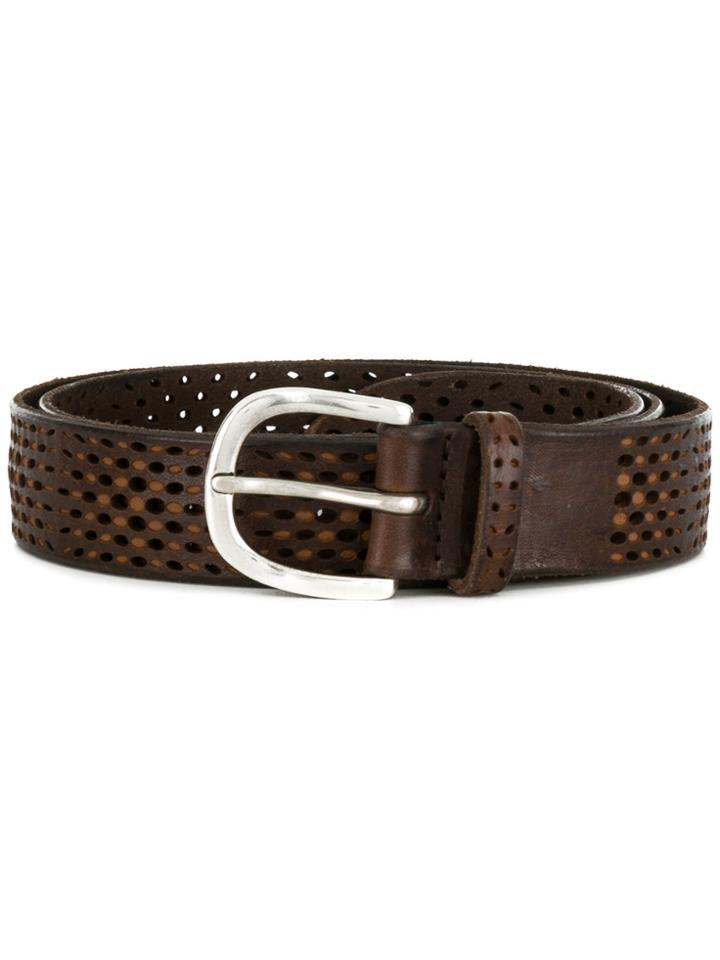 Orciani Perforated Belt - Brown