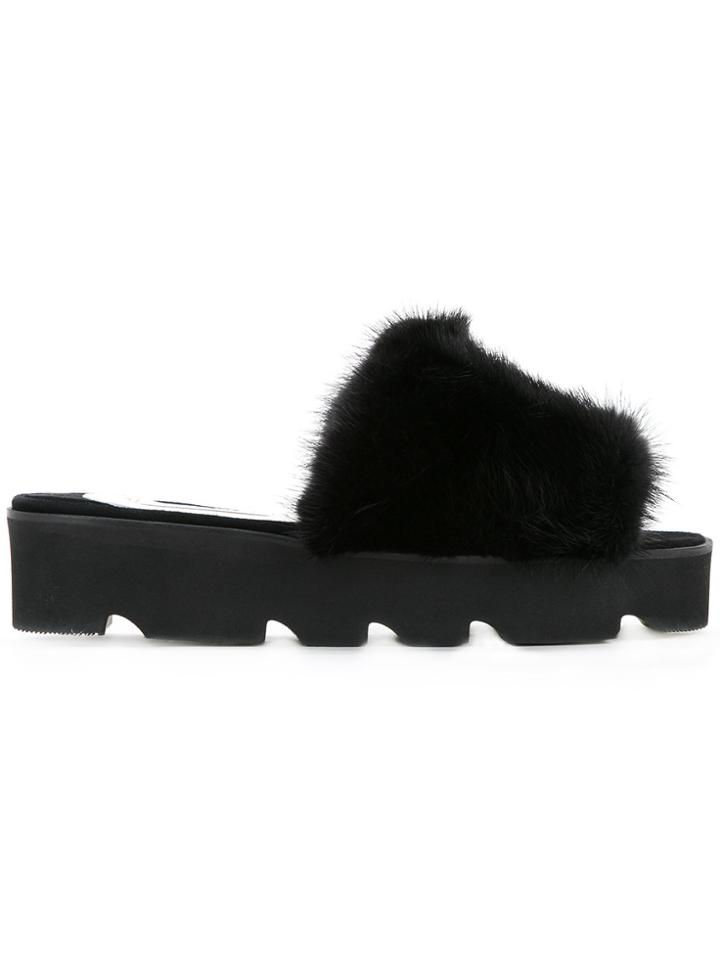 Olgana Slider Sandals - Black