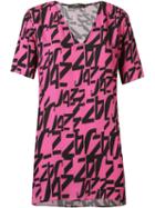 Andrea Marques Printed Oversized Blouse, Women's, Size: 36, Pink/purple, Viscose