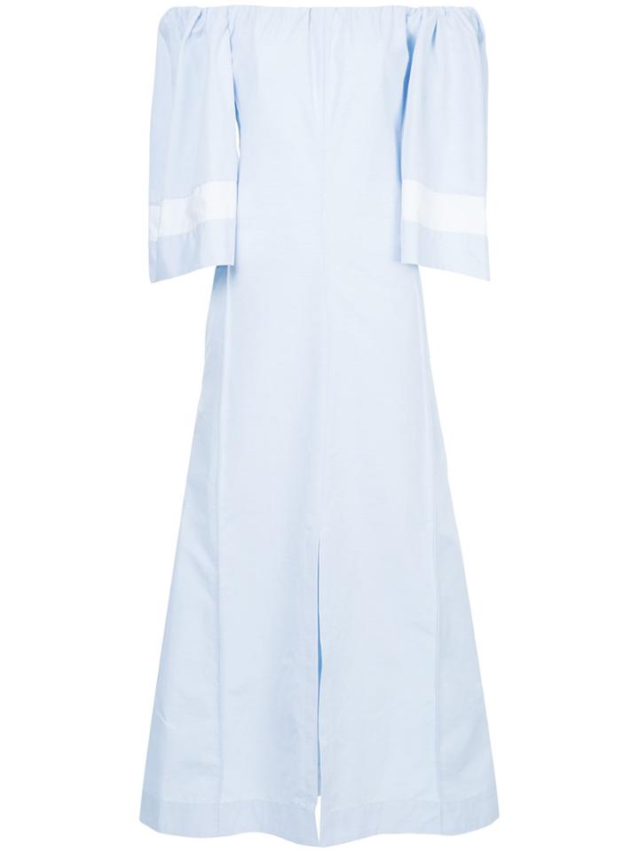 Eudon Choi Off-the-shoulder Midi Dress - Blue