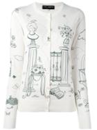 Dolce & Gabbana Victorian Garden Print Cardigan, Women's, Size: 42, White, Silk