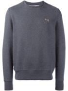 Ami Alexandre Mattiussi Embroidered Logo Sweatshirt, Men's, Size: Medium, Grey, Cotton