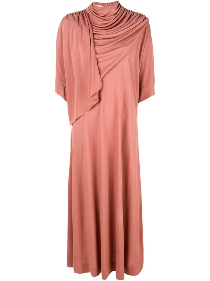 Co Draped Neck Dress - Pink