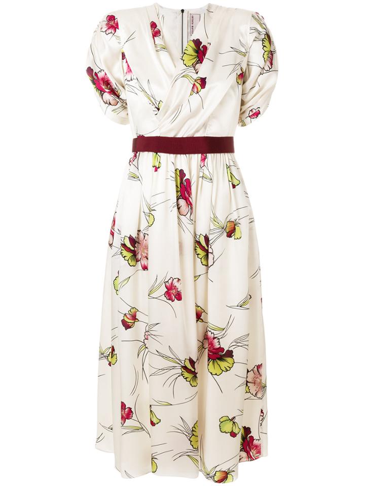 Antonio Marras Floral Midi Dress - Nude & Neutrals