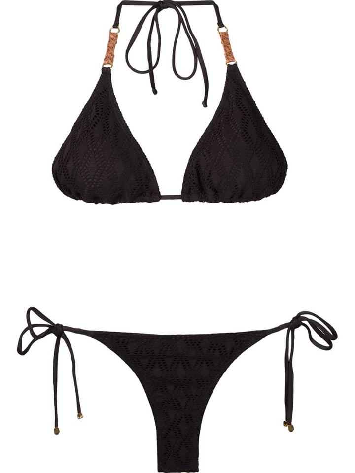 Lygia & Nanny Triangle Bikini Set, Women's, Size: 44, Black, Polyamide/spandex/elastane