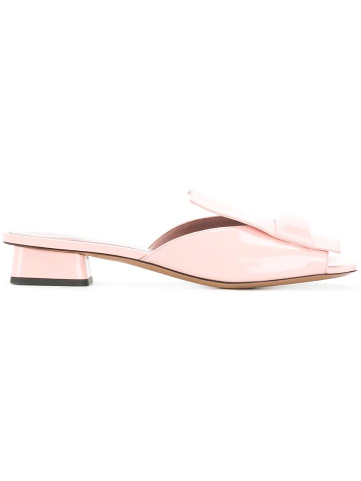 Rayne Open Toe Mules - Pink & Purple