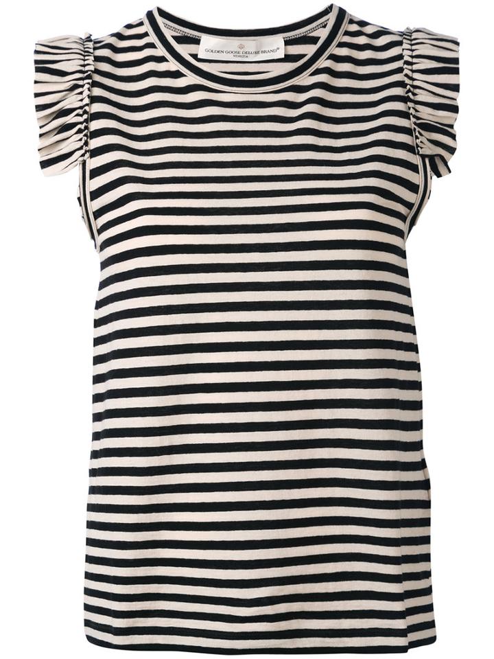 Golden Goose Deluxe Brand - Ruffle Top - Women - Cork/spandex/elastane - Xs, Women's, Black, Cork/spandex/elastane