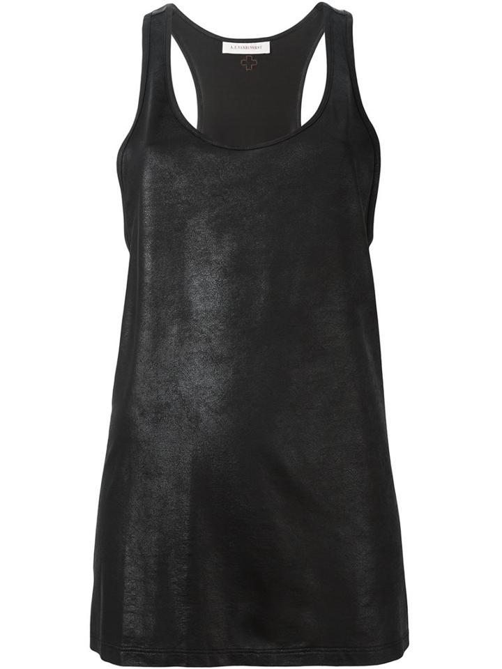 A.f.vandevorst Leather-effect Tank Top