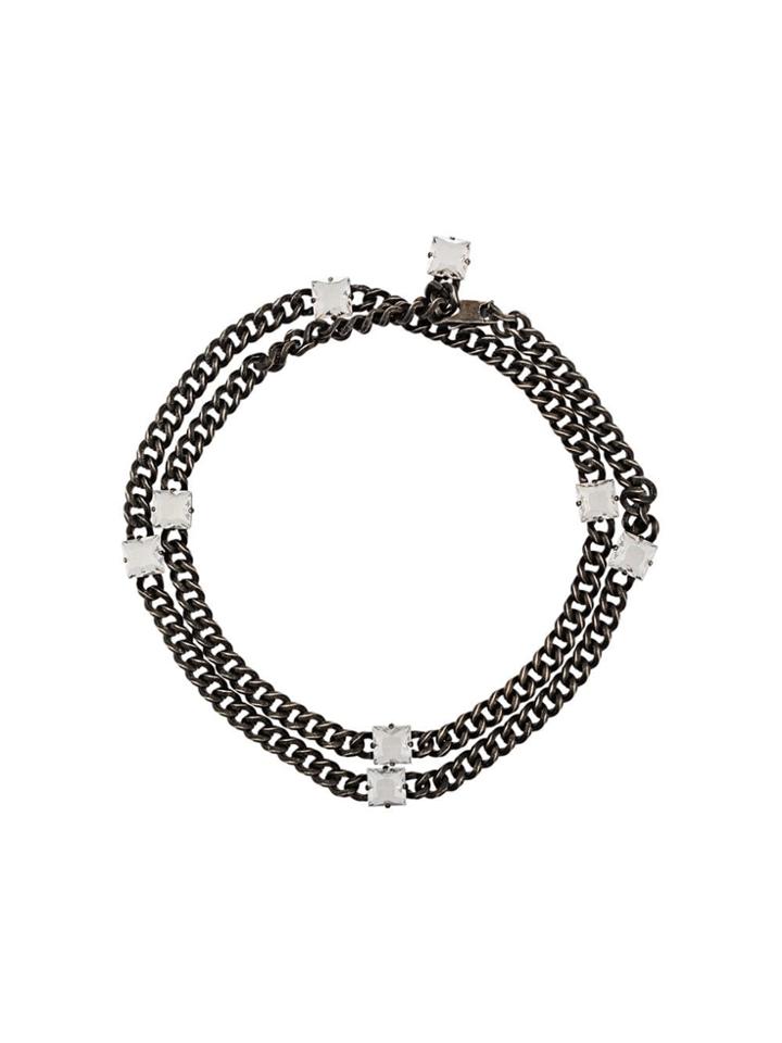 Lanvin Crystal Embellished Necklace - Metallic