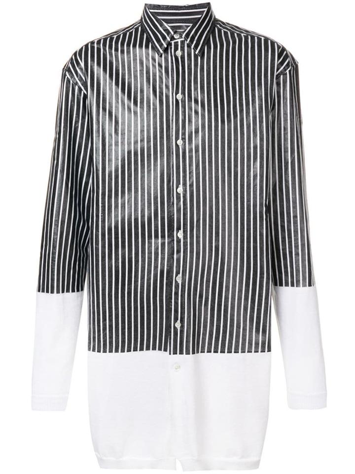 Y/project Oversized Stripe Panel Shirt - White
