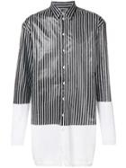 Y/project Oversized Stripe Panel Shirt - White