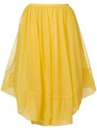Jil Sander Asymmetric Midi Skirt - Yellow & Orange