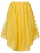 Jil Sander Asymmetric Midi Skirt - Yellow & Orange