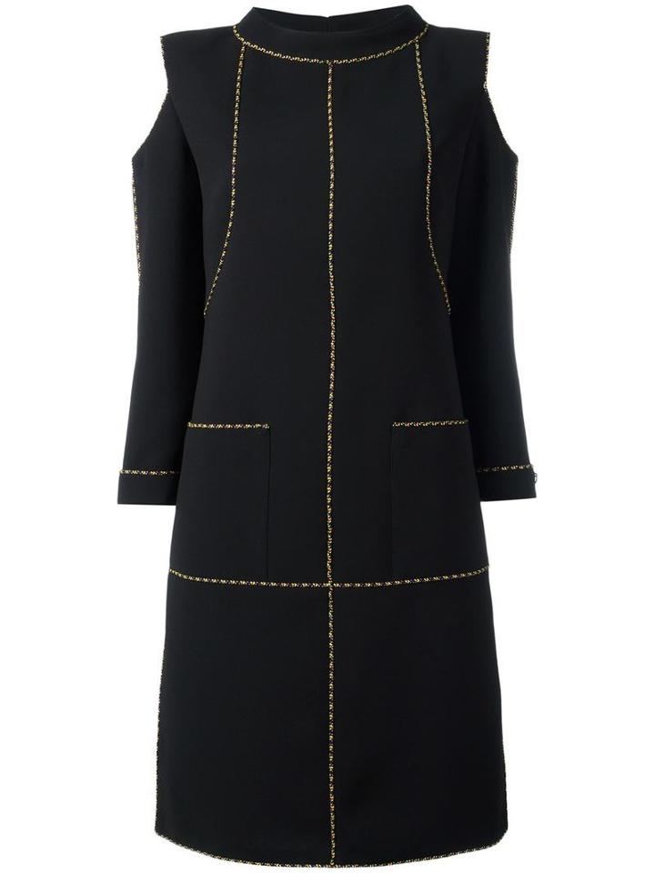 Chanel Vintage Cut-out Shift Dress, Women's, Black
