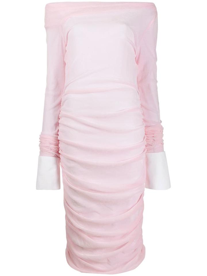 Jourden Stretched Off-shoulder Dress - Pink