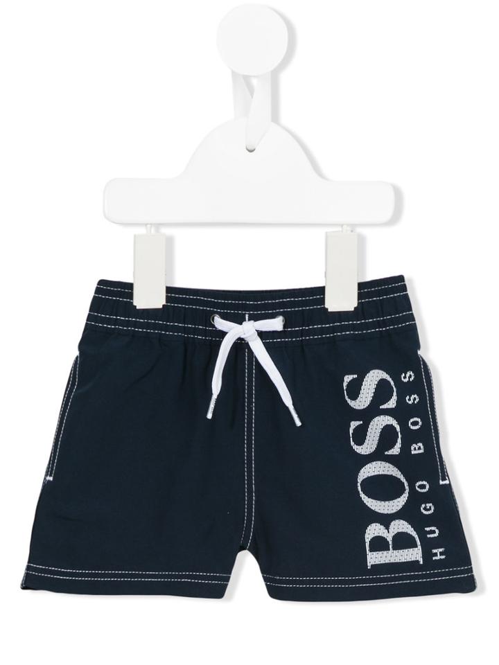 Boss Kids Printed Logo Shorts, Toddler Boy's, Size: 18 Mth, Blue