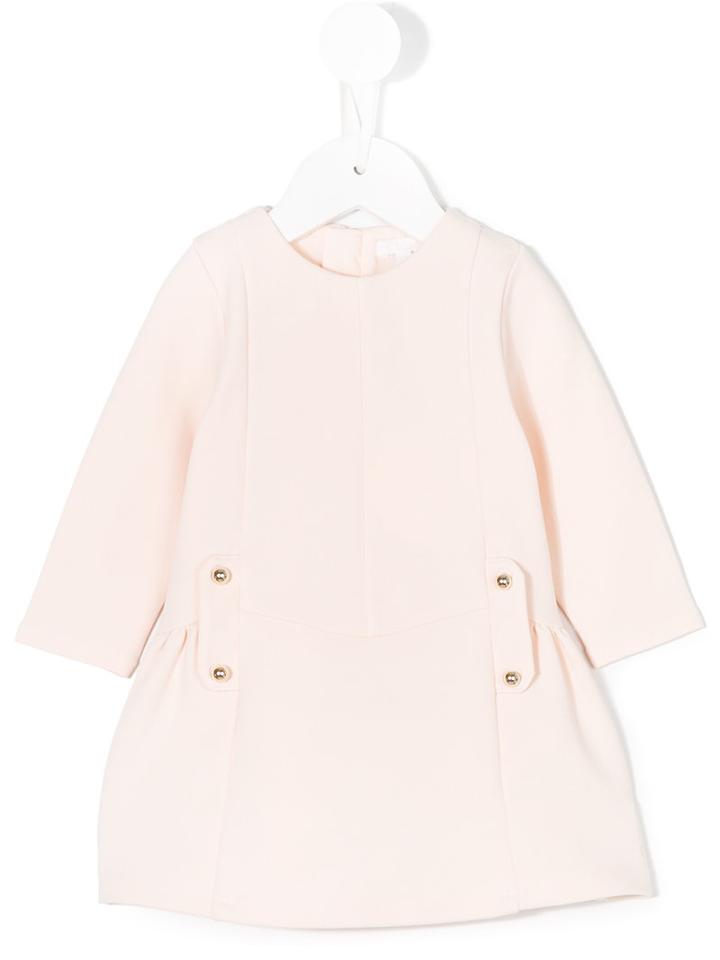 Chloé Kids - Gathered Detailing Dress - Kids - Cotton/polyamide/spandex/elastane/modal - 18 Mth, Pink/purple