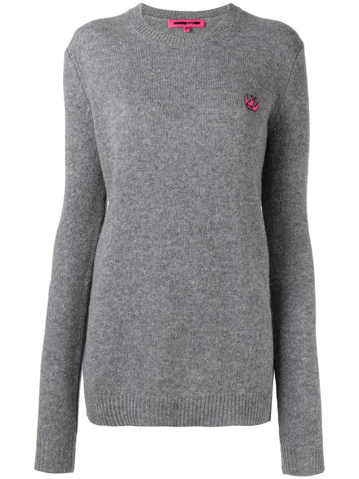 Mcq Alexander Mcqueen Swallow Classic Jumper, Women's, Size: Xs, Grey, Cashmere/wool